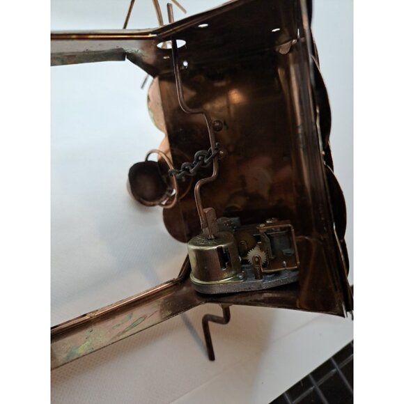 Copper Tin 3D Sculpture Music Box Wishing Well Buckets Wheelbarrow Hong Kong VTG - Picture 9 of 9